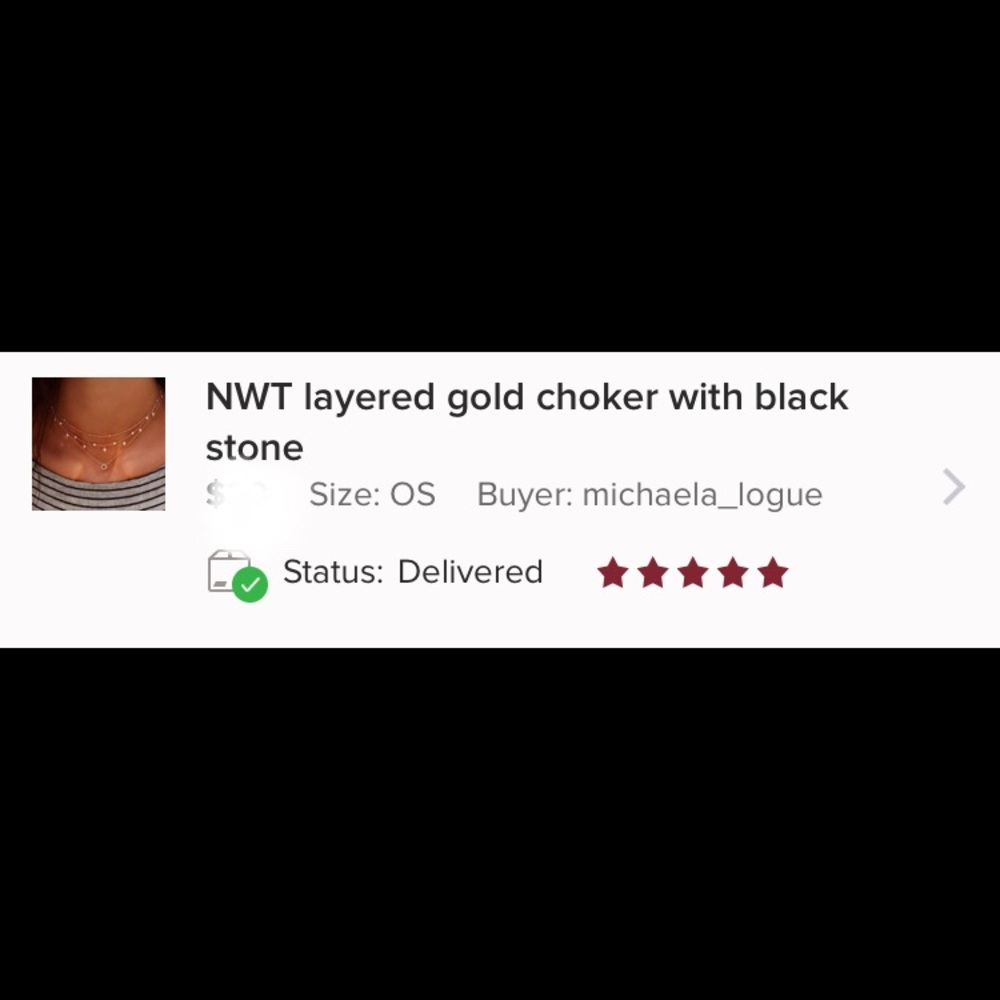 Last one! NWT Black stone layered choker - Picture 4 of 4